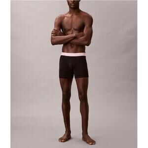 Calvin Klein Men's Black Pink Cotton Stretch Boxer Briefs Underwear Size L